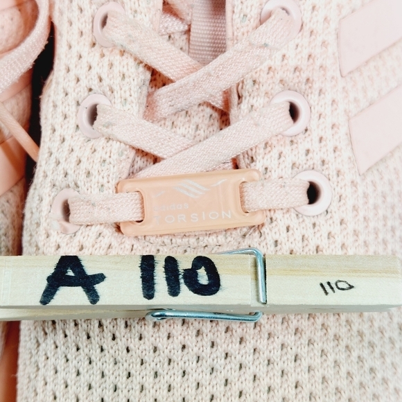 adidas Originals Zx Flux Peach Pink Lace Up Mesh Athleisure Running Sneaker A110 - Picture 11 of 11